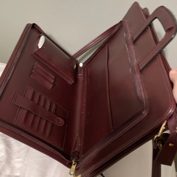 Vintage NWT Cambridge Leather Portfolio Briefcase with Ampad Pocket Dark Brown - Picture 5 of 10